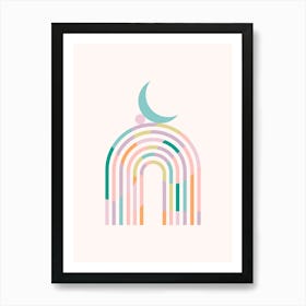 Minimal Abstract Rainbow Pastels Art Print