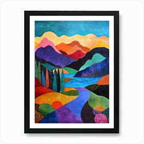 colorful mountain landscape 3 Póster