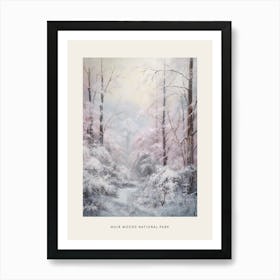 Dreamy Winter National Park Poster  Muir Woods National Park United States 1 Art Print