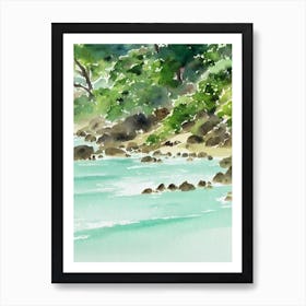 Manuel Antonio National Park Costa Rica Water Colour Poster Art Print