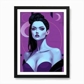 Sexy Woman in Purple Art Print