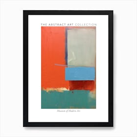 Red And Blue Abstract Painting 5 Exhibition Poster Art Print