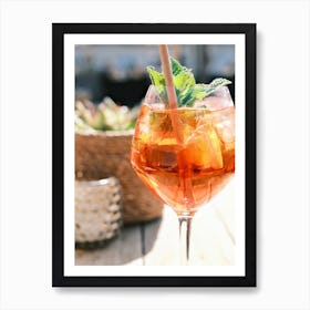 Orange Cocktail  Art Print