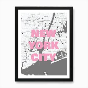 New York City Map Art Print