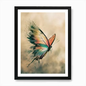 Butterfly In Flight Art Print