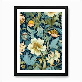 Floral Wallpaper 274 Art Print