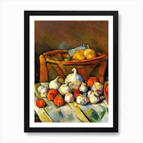 Garlic Cezanne Style vegetable Art Print