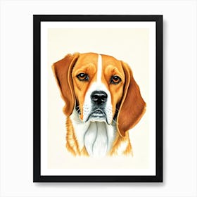 English Foxhound Illustration Dog Art Print