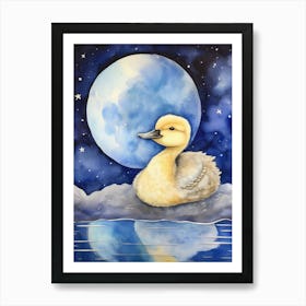 Baby Goose 3 Sleeping In The Clouds Art Print