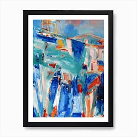 Port Of San Diego United States Abstract Block harbour Art Print