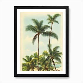 Anse Chastanet Beach 3 St Lucia Vintage Art Print