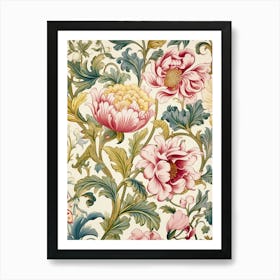 Floral Wallpaper 174 Art Print