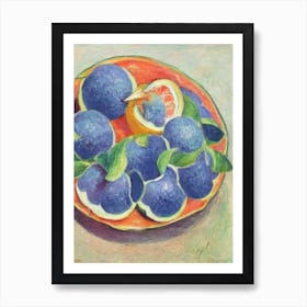 Pomelo 1 Vintage Sketch Fruit Art Print