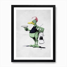 Space Duck (Wordless) Art Print