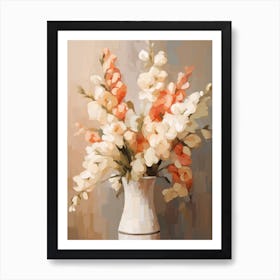 Snapdragon Flower Still Life Painting 4 Dreamy Art Print