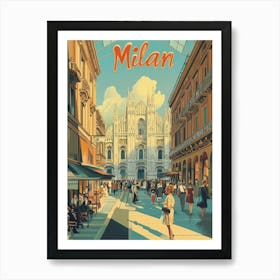 Aihrgdesign A Mid Century Modern Travel Poster For Milan Show 5e4ef165 99b8 475b B3f2 F1b0a976d217 2 Art Print