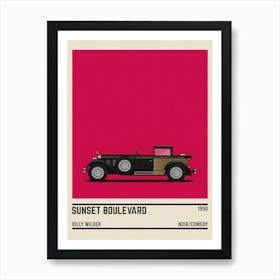 Sunset Boulevard Car Movie Art Print