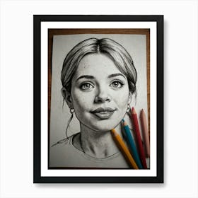 Portrait Of A Girl 10 Art Print