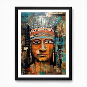 Indian, Native american Portrait Poster