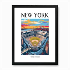 Yankee Stadium New York Colourful Silkscreen Illustration 1 Poster Art Print