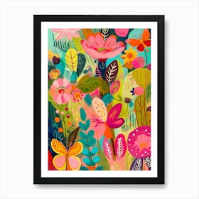 Colorful Flower Garden Art Print