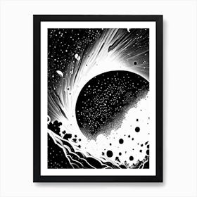 Star Cluster Noir Comic Space Art Print