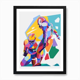 American Football Pop Art 24 Art Print