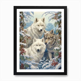 Wolf Pack Scenery 5 Art Print