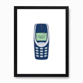 Text Cellphone 2 Art Print