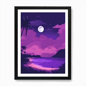 Purple Night Sky 1 Art Print