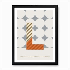 L Typeface Alphabet Art Print