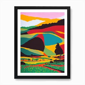 Maasai Mara National Park Kenya Abstract Colourful Art Print