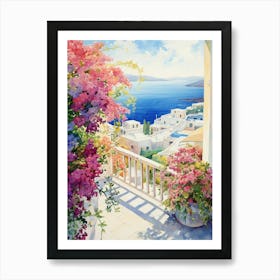 Mediterranean Majesty: Hotel Terrace Art Decor Art Print