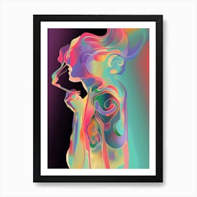 Supernatural, woman smoking, "Illuminated Redux" Art Print