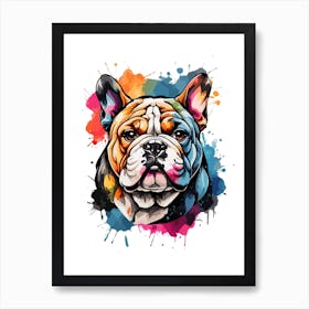 Bulldog Face Art Print