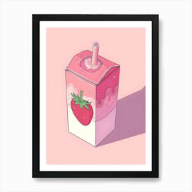 Strawberry Ice Cream Art Print