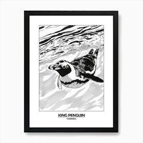 Penguin Swimming Poster 6 Art Print