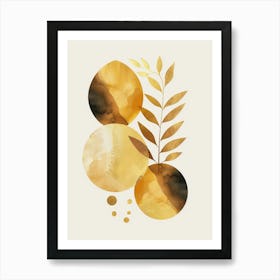 Gold Leaf Abstract Painting Art Print