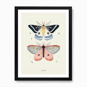 Colourful Insect Illustration Moth 27 Poster Art Print