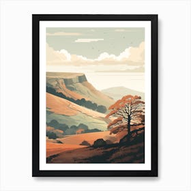 Peak District National Park England 4 Hiking Trail Landscape Art Print