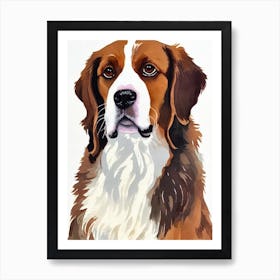 Clumber Spaniel Watercolour Dog Art Print