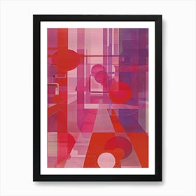 Abstract Red And Purple Art Print