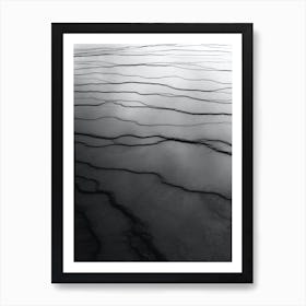 Black and white abstract detail shot of Yellowstone National Park Art Print