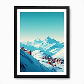 Val Thorens   France, Ski Resort Illustration 2 Simple Style Art Print