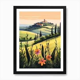 Tuscany, Flower Collage 3 Art Print