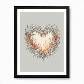 Heart Of Fire 69 Art Print