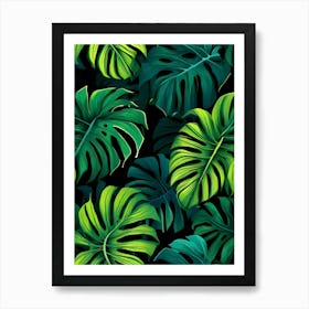 Tropical Leaf Pattern Art Art Print