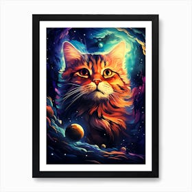 Cat In Space 3 Art Print