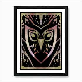 Owl Metallic Style Art Print