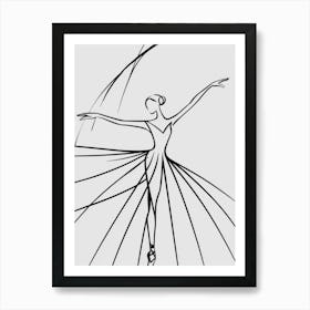 Ballerina Drawing Art Print